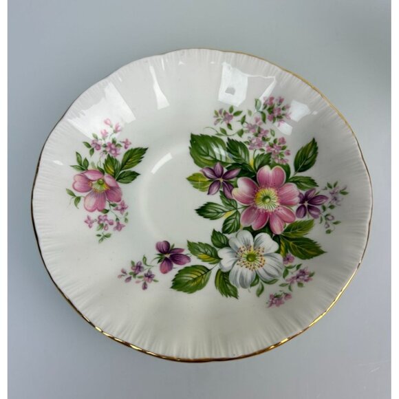 Vintage Paragon Flower Festival Teacup & Saucer Set, Pink Purple Floral, England - Picture 9 of 15